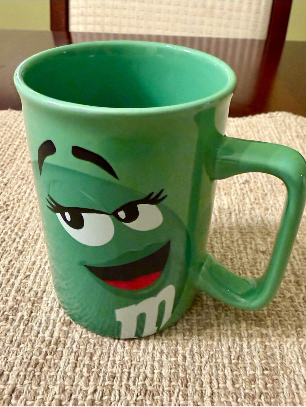 M&M'S 2011 Green Lady Character Ceramic Mug